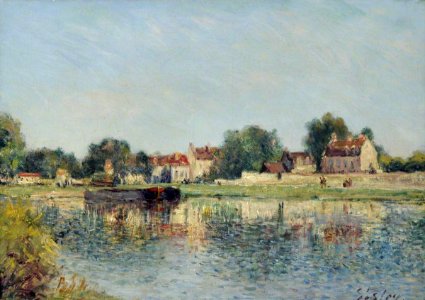 Alfred Sisley (1839-1899) - Le barrage à Saint-Mammes, France - VIS.LI.903 - Sheffield Galleries and Museums Trust