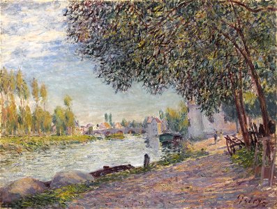Alfred Sisley, The Port of Moret-sur-Loing - At night, 1884