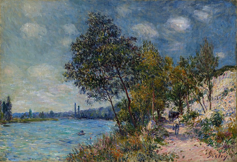 Alfred Sisley The Stone Quarries at Veneux in the Sun, Morning 1880 ...