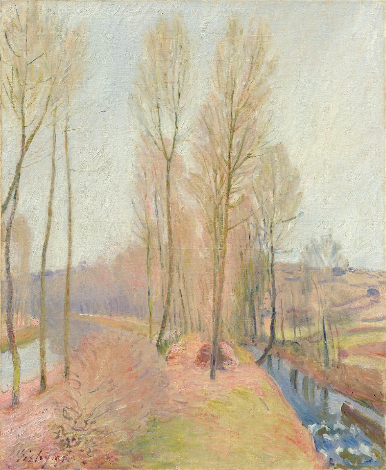 Alfred Sisley The Orvanne and the Loing Canal in Winter 1891