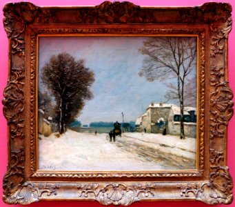 Alfred sisley, d'inverno, effetto neve, 1876