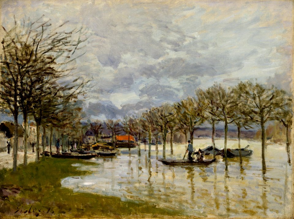 Alfred Sisley - The Flood on the Road to Saint-Germain - 74.146 - Museum of Fine Arts