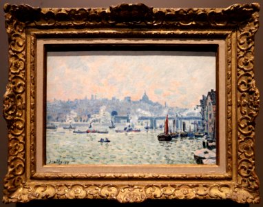 Alfred sisley, veduta del tamigi, charing cross bridge, 1874