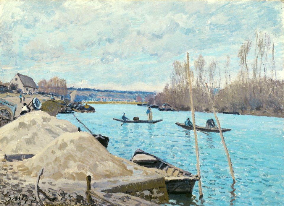 Alfred Sisley - The Seine at Port-Marly, Piles of Sand - 1933.1177 - Art Institute of Chicago