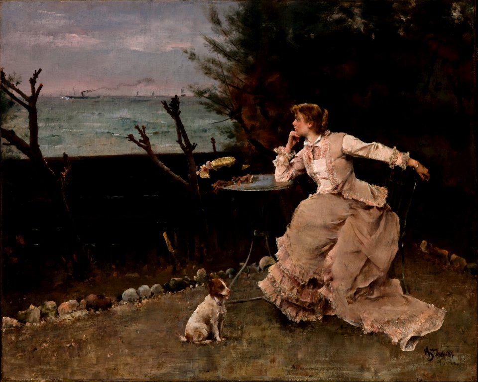 Alfred Stevens - In Deep Thought - 58-1916 - Saint Louis Art Museum