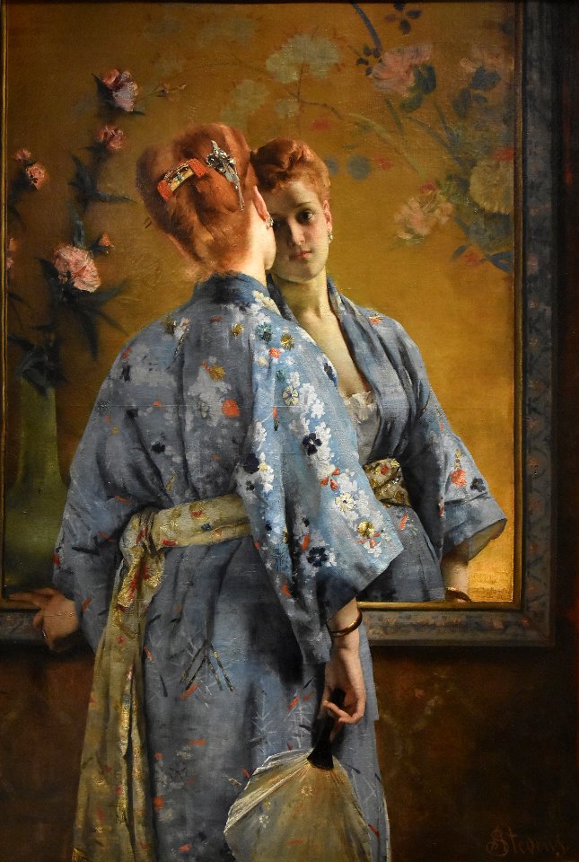 Alfred Stevens (1823-1906) La Parisienne Japonaise - La Boverie Luik 23-08-2018
