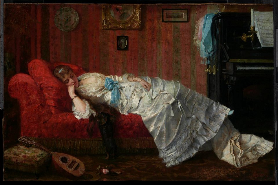 Alfred Stevens - Young Woman Resting in a Music Room - 1970.76 - Museum of Fine Arts