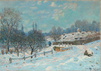 Alfred Sisley Street in Louveciennes snow 1874