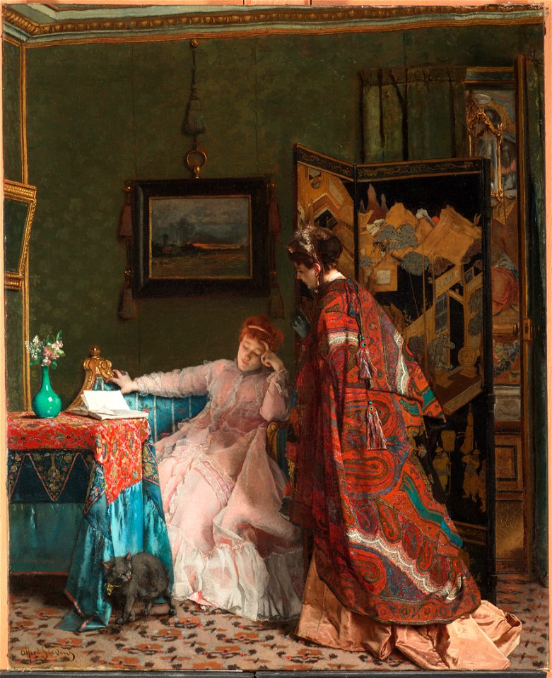 Alfred Stevens - The Visit - 1997.112 - Dallas Museum of Art