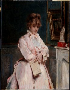 Alfred Stevens - Jeune femme tenant un livre - P2729 - Musée Carnavalet