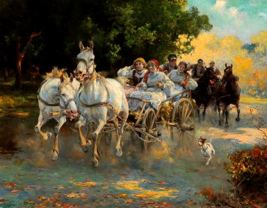 Alfred Wierusz-Kowalski - The peasant wedding