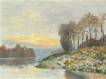 ALFRED SISLEY 1839 - 1899 LA SEINE PRÈS DE BOUGIVAL - MATIN D'HIVER