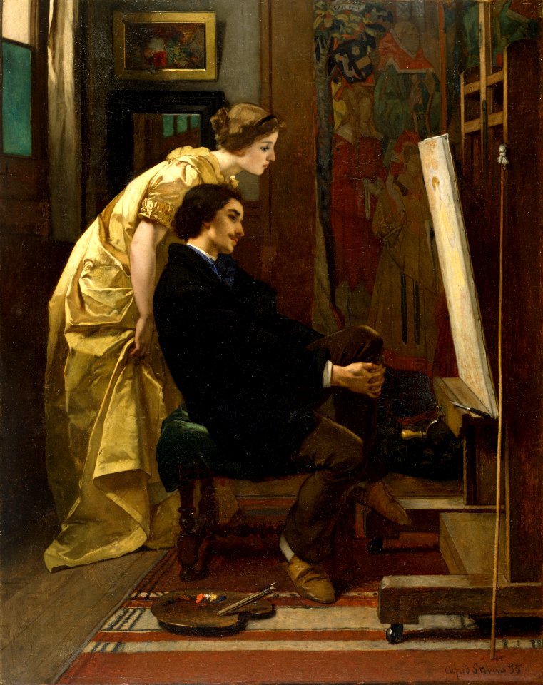 Alfred Stevens - The Painter and His Model - Walters 37322