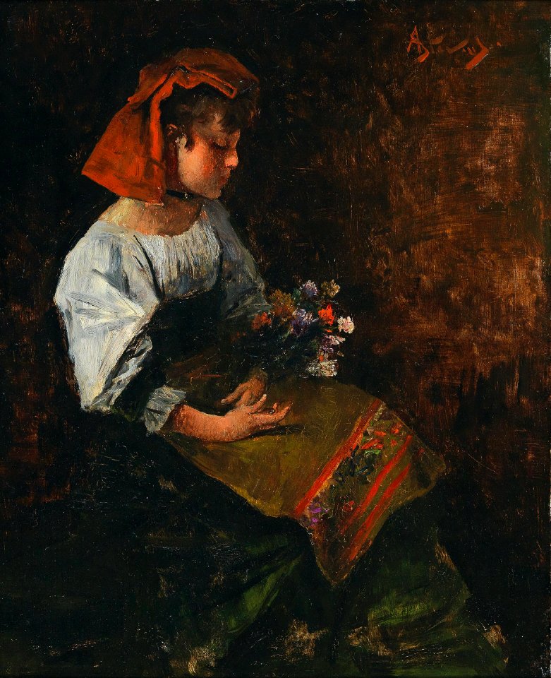 Alfred Stevens Jeune fille italienne