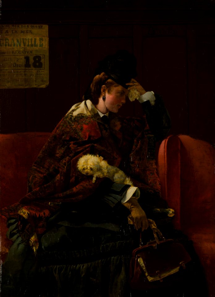 Alfred Stevens - At the Railway Station - 1901.436 - Art Institute of Chicago