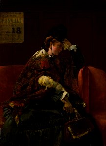 Alfred Stevens - At the Railway Station - 1901.436 - Art Institute of Chicago