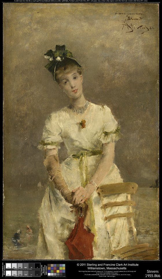 Alfred Stevens - Young Woman by the Sea - 1955.866 - Clark Art Institute