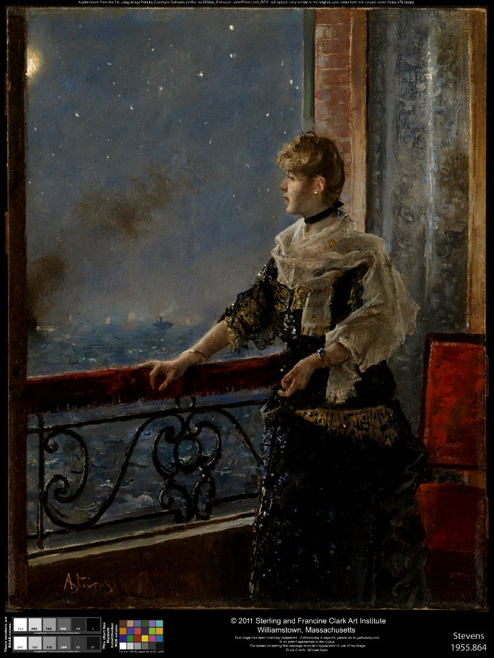 Alfred Stevens - Moonlight (Au clair de la lune) - 1955.864 - Clark Art Institute