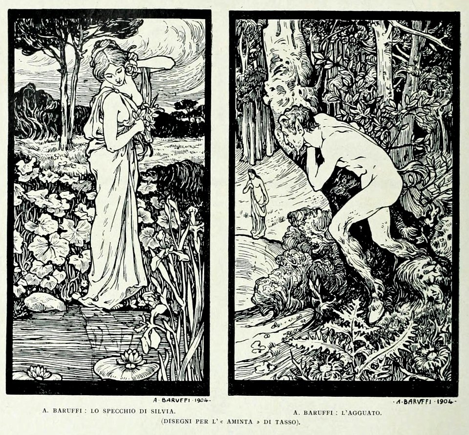 Alfredo Baruffi disegni per l’Aminta