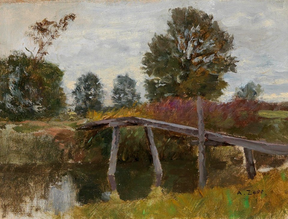 Alfred Zoff - Alter Steg in Langenpreising