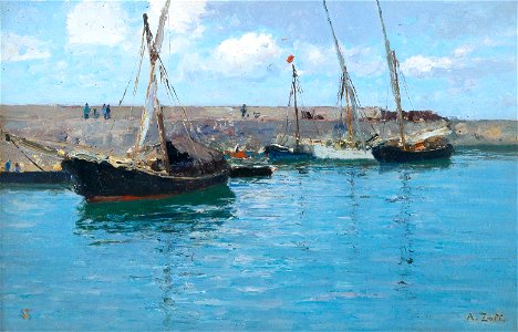 Alfred Zoff - The landing pier in Krems