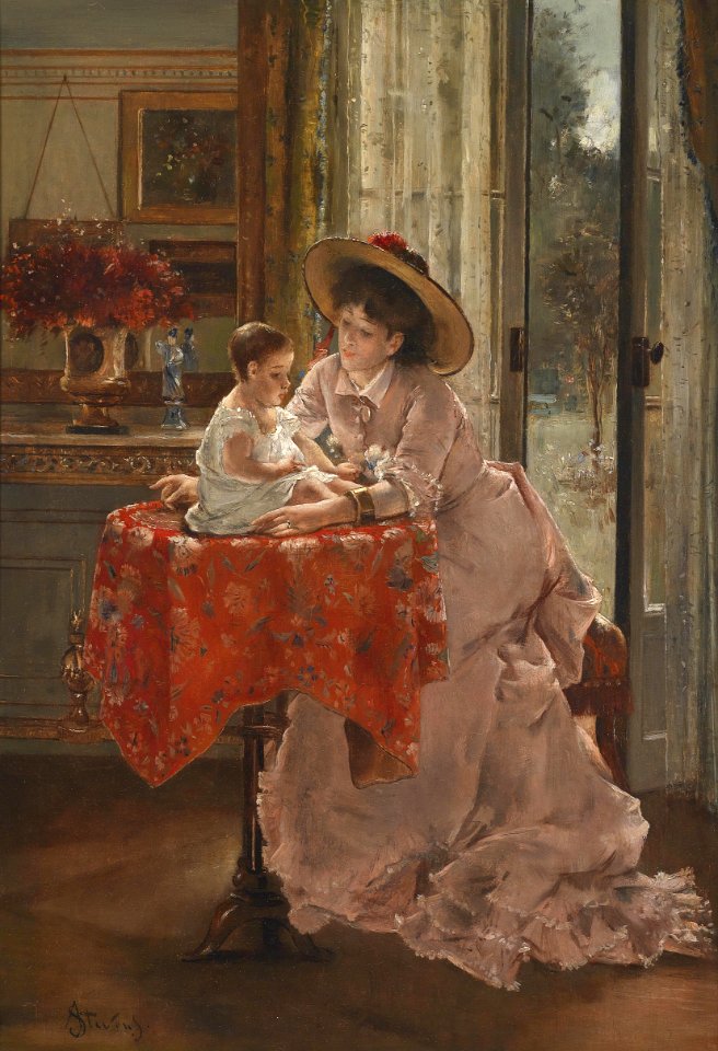 Alfred Stevens Die glückliche Mutter