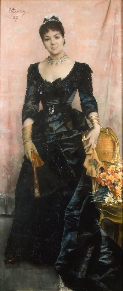 Alfred Stevens Portrait of La Baronne du Mesnil de Saint-Front 1887