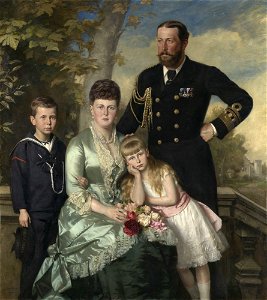 Alfred, Duke of Edinburgh with his family, Carl Rudolph Sohn, 1884