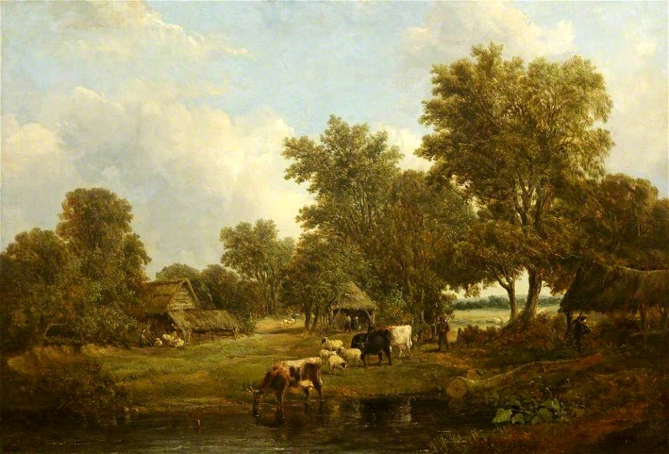 Alfred Vickers (1786-1868) - A Farmstead among Trees - 21151 - National Trust