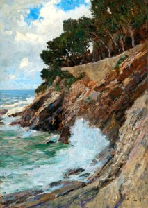 Alfred Zoff - Scene on the Nervi coast