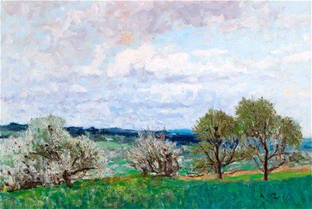Alfred Zoff - Blossoming trees in Deutschlandsberg