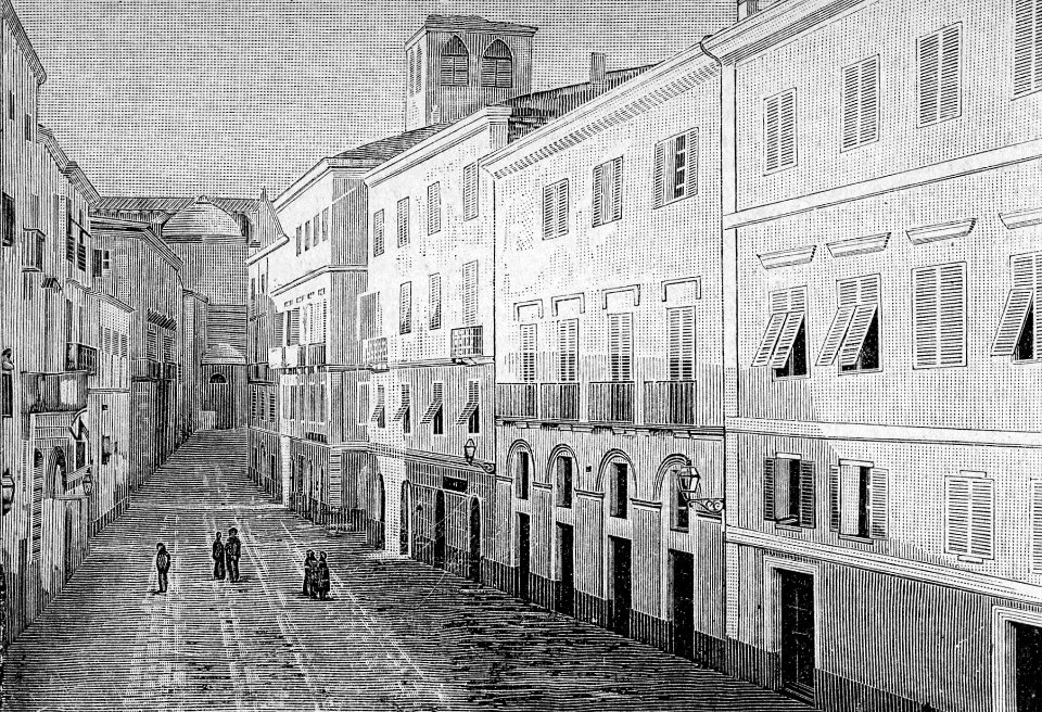 Alghero – Piazza Civica (xilografia)