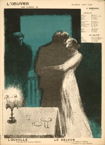 Alfredo Müller, Le Balcon (affiche pour le théâtre de l'Oeuvre), 1898