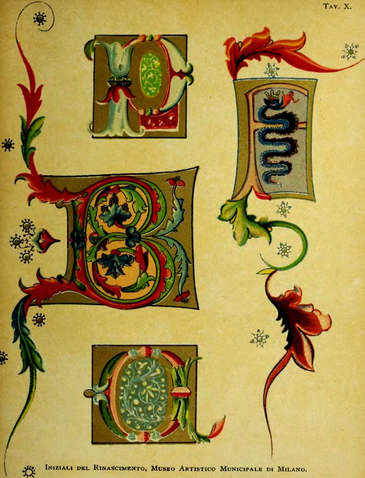 Alfredo Melani, Manuale dell'ornatista 1896 (page 45 crop)