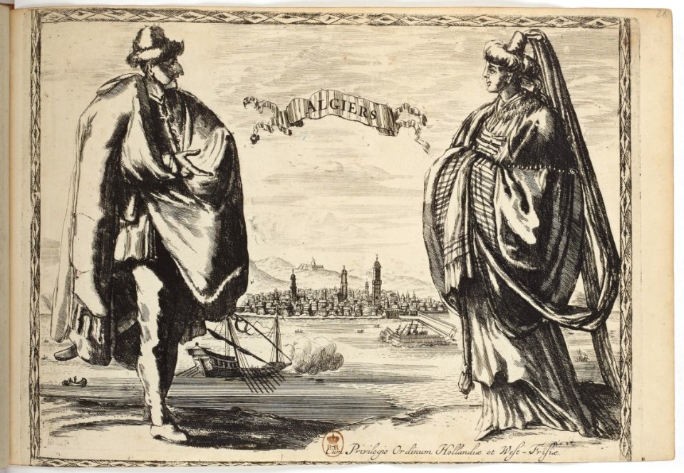 Algiers -Alger- - Costumes des quatre parties du monde, gravés dans la manière de Luycken (1670)