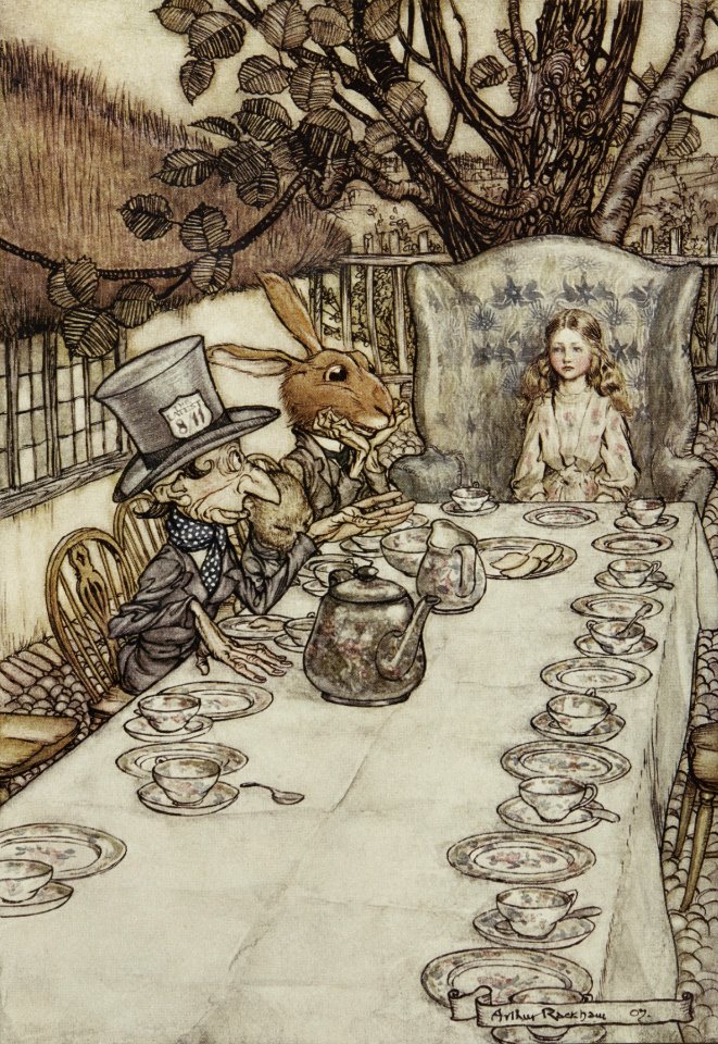 Alice in Wonderland by Arthur Rackham - 08 - A Mad Tea-Party