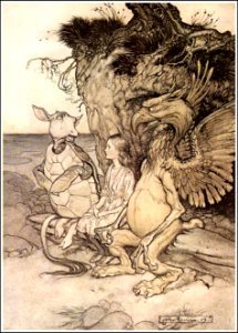 Alice in Wonderland by Arthur Rackham - 13 - That's very curious