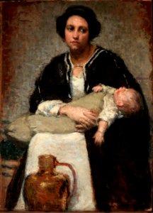 Alice Pike Barney - Mother and Sleeping Baby - 1951.14.71 - Smithsonian American Art Museum