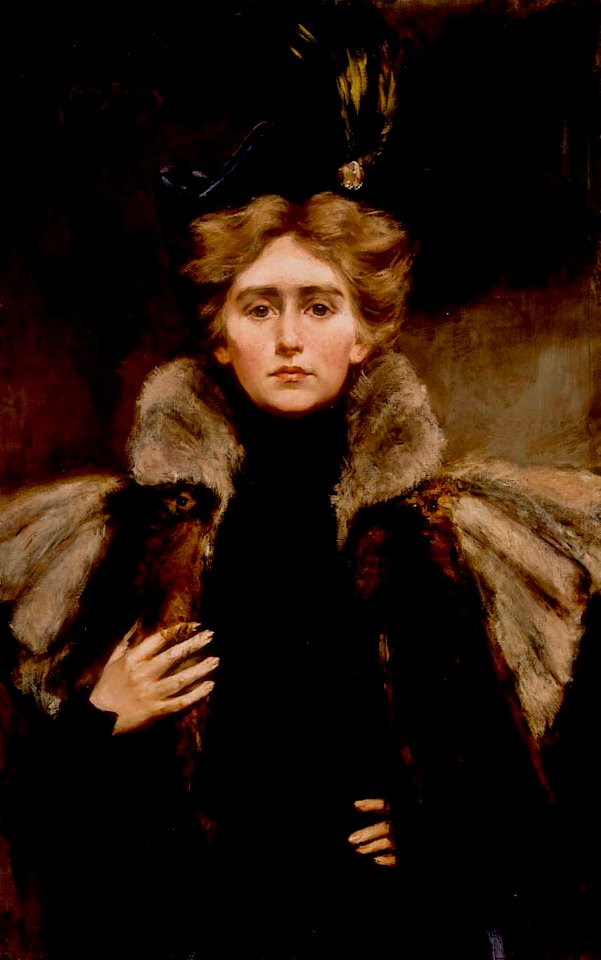 Alice Pike Barney - Natalie in Fur Cape - 1951.14.74 - Smithsonian American Art Museum