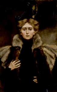 Alice Pike Barney - Natalie in Fur Cape - 1951.14.74 - Smithsonian American Art Museum