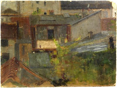 Alice Pike Barney - Rooftops - 1976.153.29B - Smithsonian American Art Museum