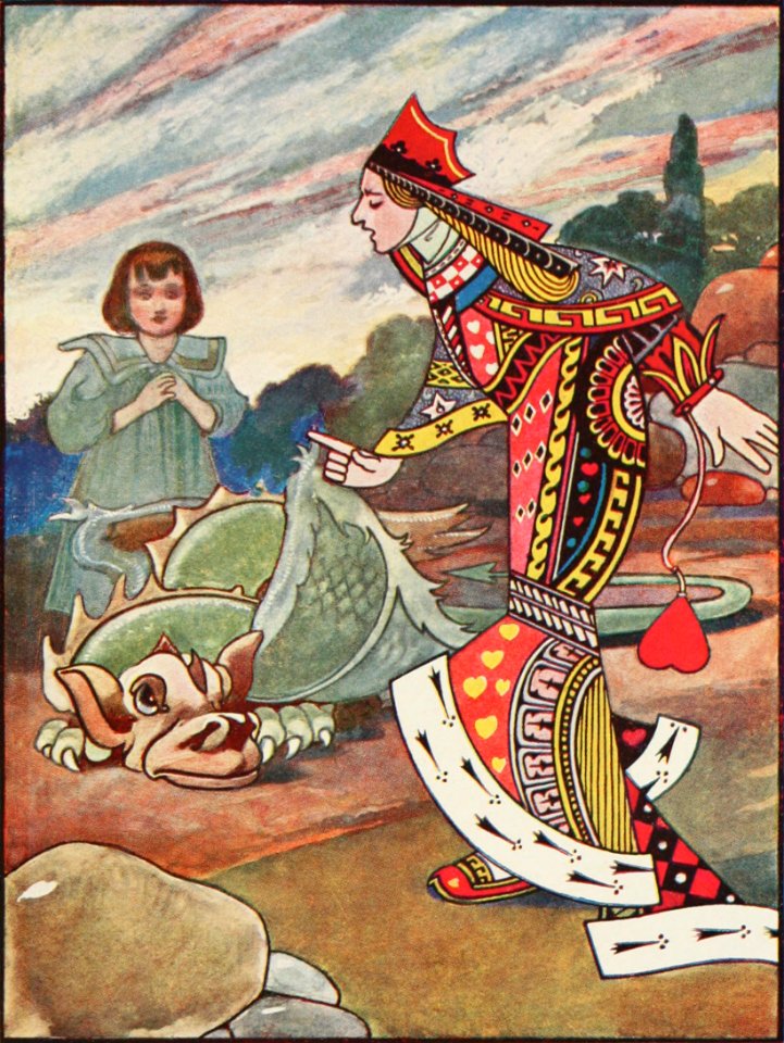 Alice's Adventures in Wonderland - Carroll, Robinson - S163 - 'Up, lazy thing!' said the Queen