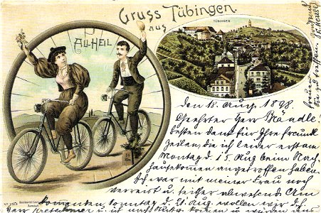 All Heil Gruss aus Tübingen (PK Lautz & Isenbeck Darmstadt 1898 TPk216)