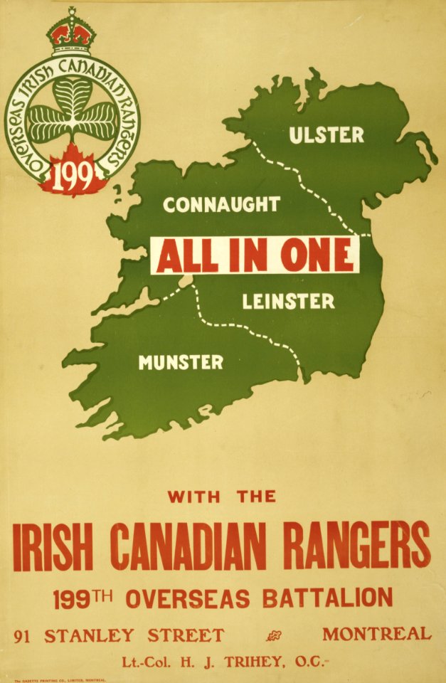 ALL IN ONE with the Irish Canadian Rangers 199th Overseas Battalion 91 Stanley Street Montreal Lt.-Col. H. J. Trihey, O.C. - LCCN2005696920 (cropped)