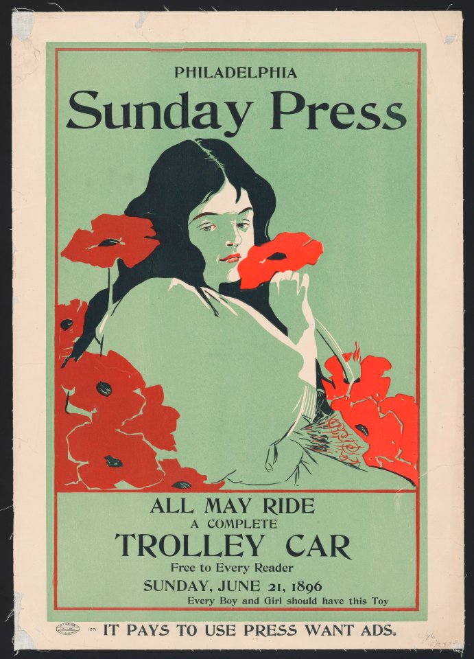 All may ride; a complete trolley car free to every reader, Sunday, Jun. 21, 1896. LCCN2014649113