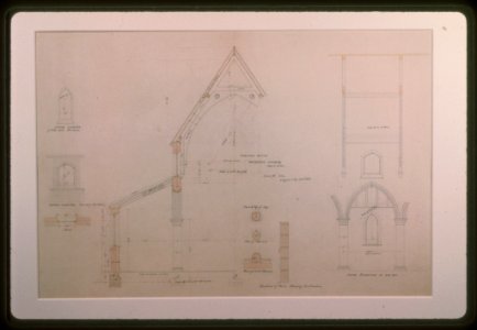 All Saints Church (Frederick, Maryland). Elevations, plan, and section) - R. Upjohn & Co. Architects LCCN97516608