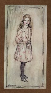 Alice, by Arthur Rackham. Free illustration for personal and commercial use.