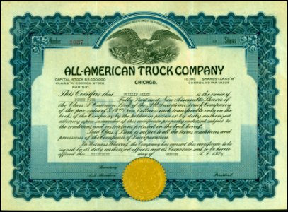 All-American Truck Comp. 1920