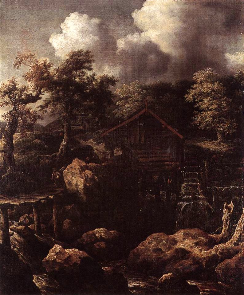 Allaert van Everdingen - Forest Scene with Water-Mill - WGA7558