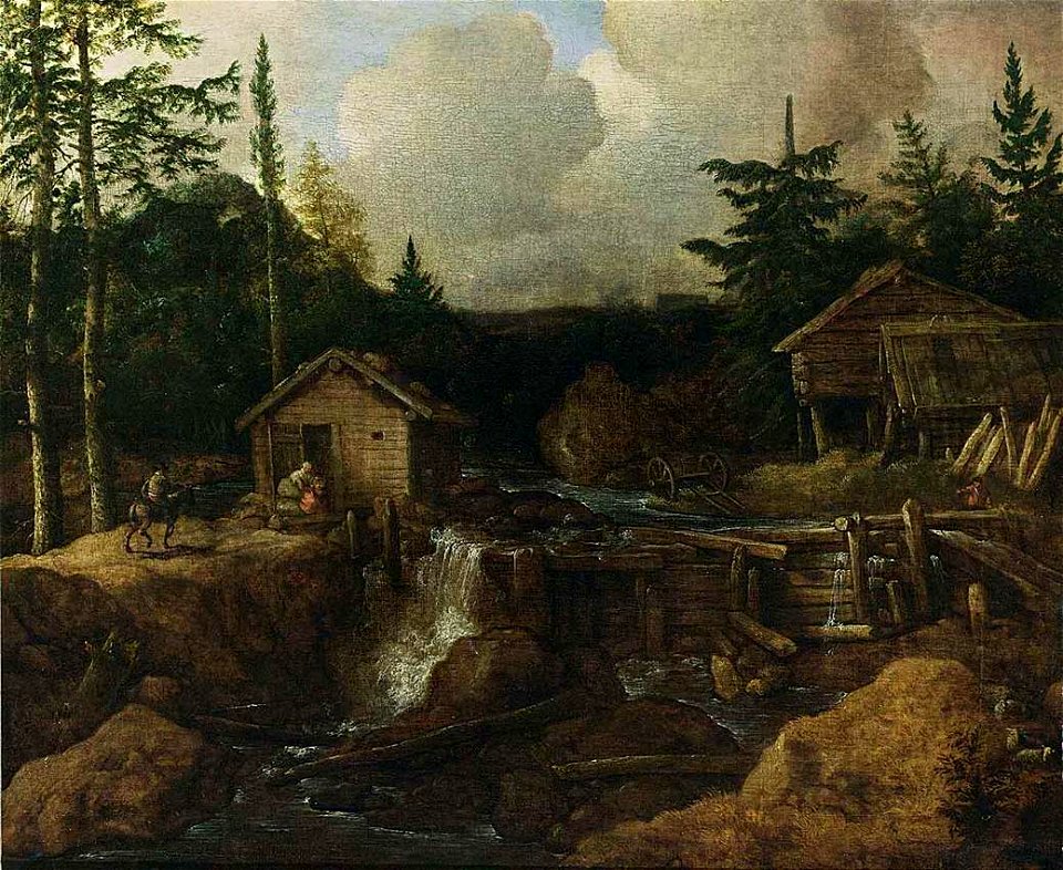 Allaert van Everdingen - Scandinavian Wooded Landscape - WGA7560